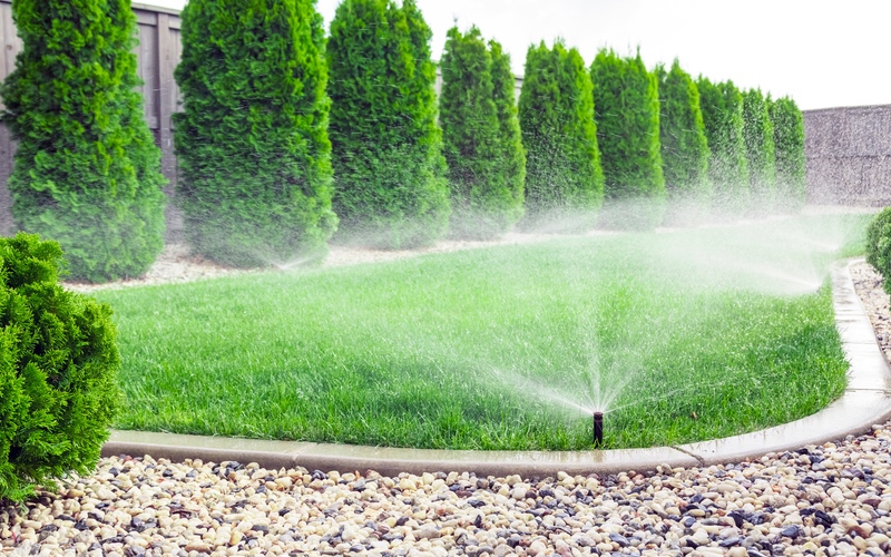 A sprinkler with low water pressure - a common sprinkler problem solved by the professionals at Hot Shot Sprinkler Repair & Landscape.