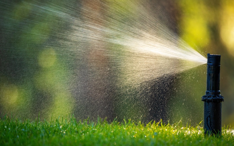 Image of a sprinkler experiencing common sprinkler problems in Utah County - get quick efficient fixes with Hot Shot.