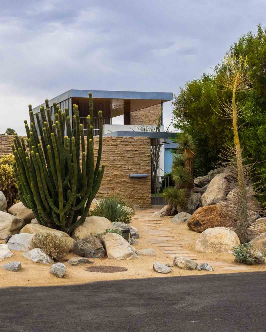 Beautiful desert xeriscaped home.