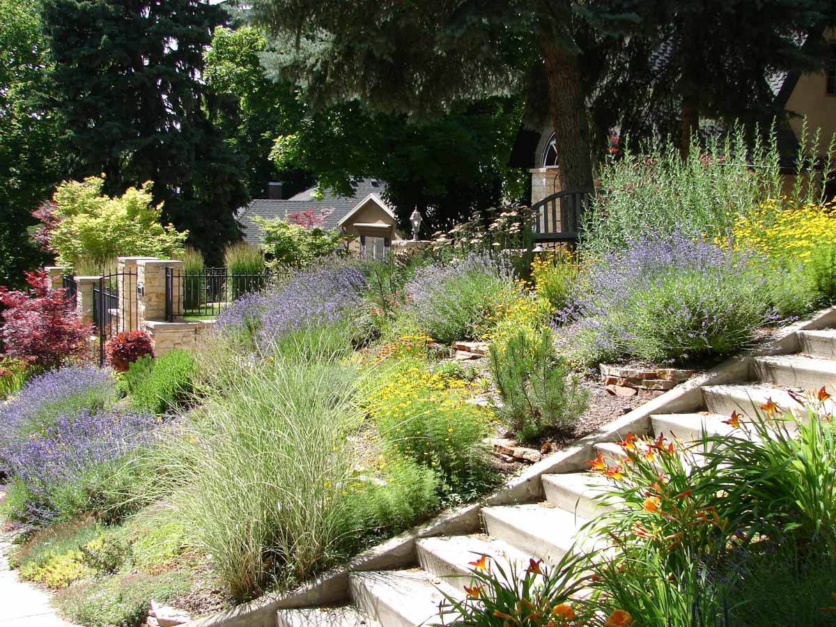 A xeriscaped yard in Utah County is very low maintenance and matches the natural landscape.